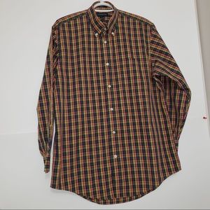 Lands'end Double Tattersall Check Button DownShirt